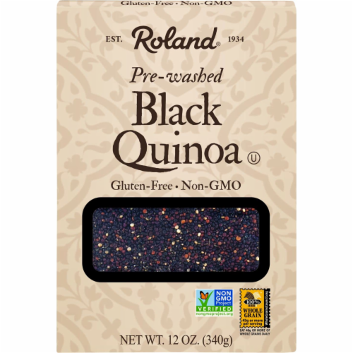 Black quinoa grains